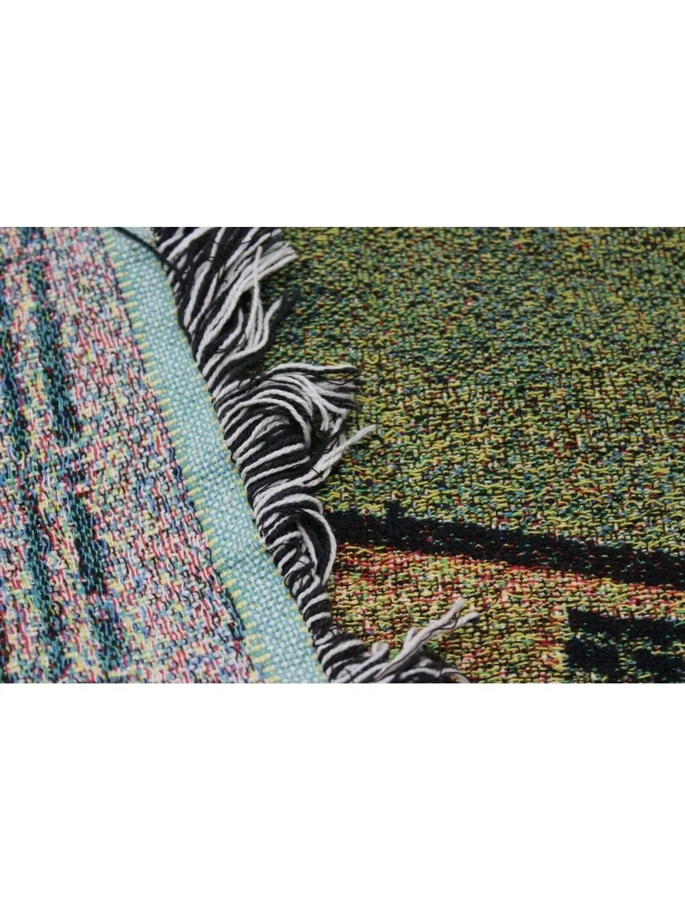 Vintage Iowa State Fair Throw Blanket Mill Street Design 100% Cotton Woven USA